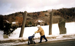 冬の遠野風景