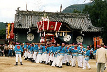 池田町の秋祭り（10月16日昼前）